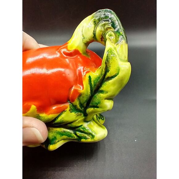 Vintage Hand-Painted Mini Pumpkin Salt & Pepper Shakers with Sugar Bowl, Japan - Picture 9 of 16